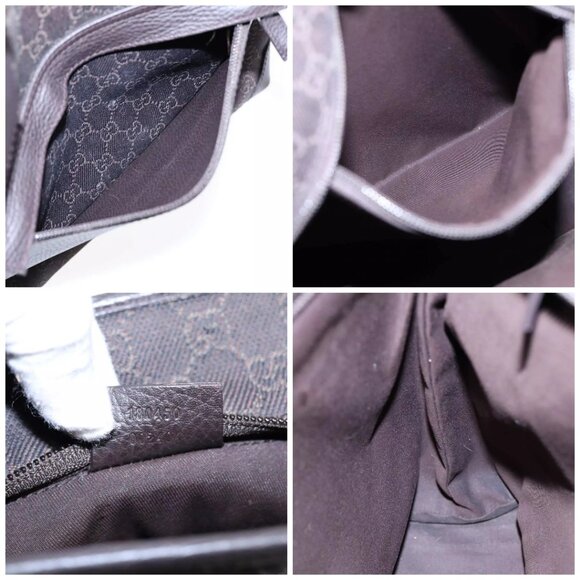 GUCCI GG Canvas Tote Bag Outlet Brown Silver 180450 Auth - Picture 14 of 16